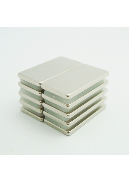 Dikdörtgen Neodyum Mıknatıs 20x10x1,5 mm (10 Adet Set)
