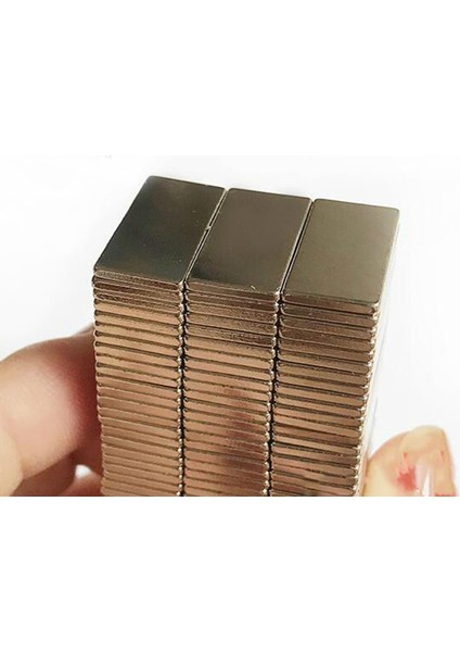 Dikdörtgen Neodyum Mıknatıs 20x10x1,5 mm (10 Adet Set)