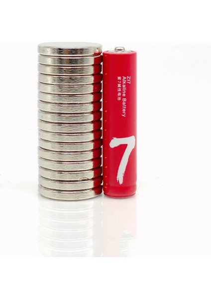5 Adet 20 x 3 mm Yuvarlak Güçlü Neodyum Mıknatıs Çap 20 mm Kalınlık 3 mm