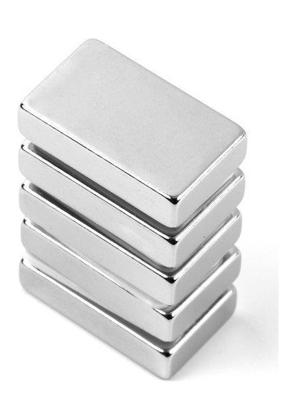 4 Adet 25 x 10 x 5 mm Dikdörtgen Neodyum Mıkantıs Boy 25 mm En 10 mm Kl. 5 mm