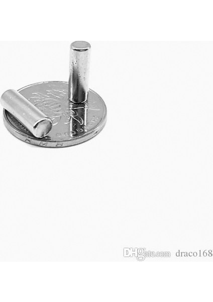 10 Adet 5 x 15 mm Yuvarlak Güçlü Neodyum Mıknatıs Çap 5 mm Kalınlık 15 mm