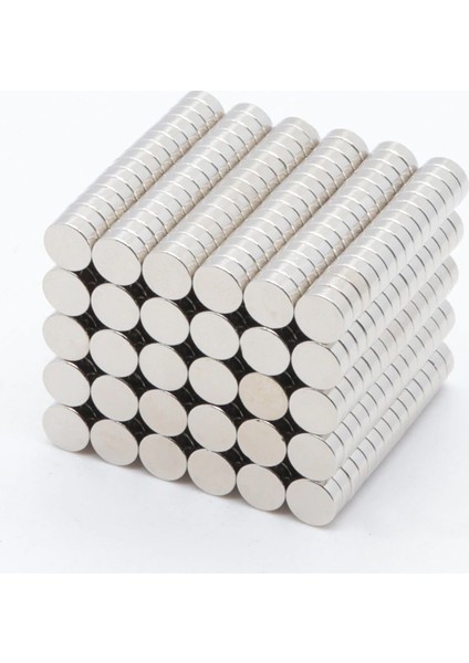 50 Adet 8 x 2 mm Yuvarlak Güçlü Neodyum Mıknatıs Çap 8 mm Kalınlık 2 mm