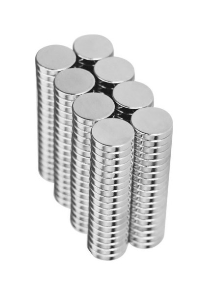 25 Adet 10 x 2 mm Yuvarlak Güçlü Neodyum Mıknatıs Çap 10 mm Kalınlık 2 mm