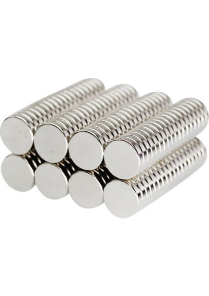25 Adet 10 x 2 mm Yuvarlak Güçlü Neodyum Mıknatıs Çap 10 mm Kalınlık 2 mm