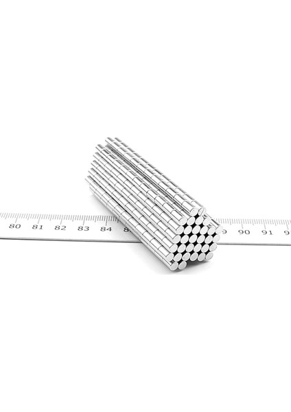 30 Adet 4 x 6 mm Yuvarlak Güçlü Neodyum Mıknatıs Çap 4 mm Kalınlık 6 mm
