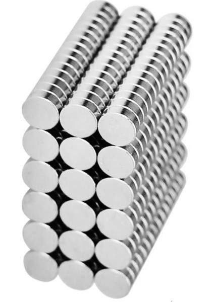 20 Adet 6 x 2 mm Yuvarlak Güçlü Neodyum Mıknatıs Çap 6 mm Kalınlık 2 mm