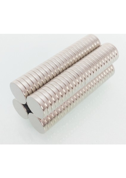 40 Adet 8 x 1,5 mm Yuvarlak Güçlü Neodyum Mıknatıs Çap 8 mm Kalınlık 1,5 mm