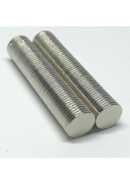 50 Adet 9 x 1,5 mm Yuvarlak Güçlü Neodyum Mıknatıs Çap 9 mm Kalınlık 1,5 mm