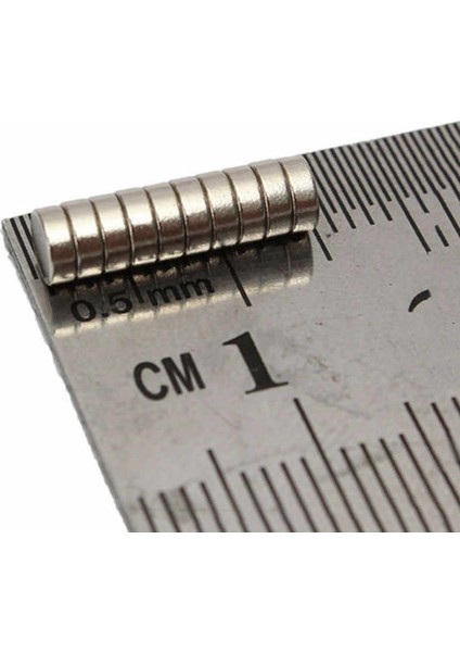 100 Adet 4 x 1,5 mm Yuvarlak Güçlü Neodyum Mıknatıs Çap 4 mm Kalınlık 1,5 mm