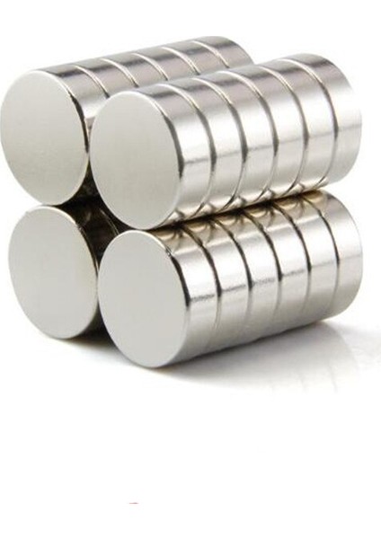 15 Adet 10 x 2,5 mm Yuvarlak Güçlü Neodyum MıknatısÇap 10 mm Kalınlık 2,5 mm