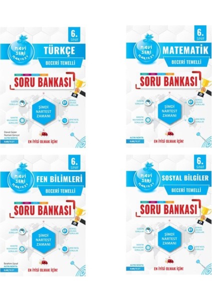 6. Sınıf Matematik Fen Türkçe Sosyal Soru Bankası Mavi Seri