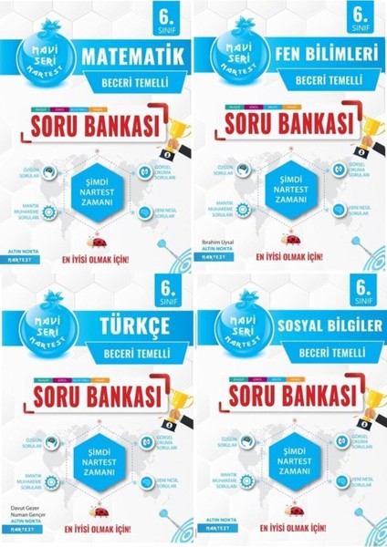 6. Sınıf Matematik Fen Türkçe Sosyal Soru Bankası Mavi Seri