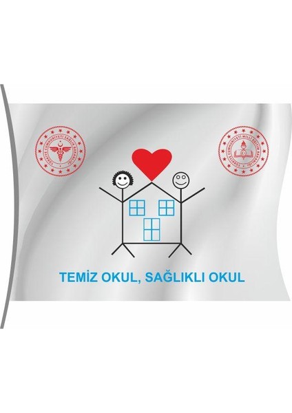 Temiz Okul Bayrağı 70 x 105 cm 5 Adet