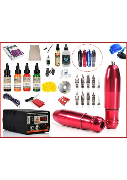 XL-5340B Hybrid Tattoo Pen Dövme Makinesı Seti - Mabuchı Motor