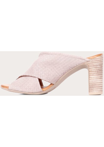 Deri Kadın Topuklu Terlik modelleri