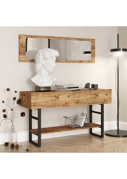 ML24 Iron Metal Aynalı Dresuar Kapaklı