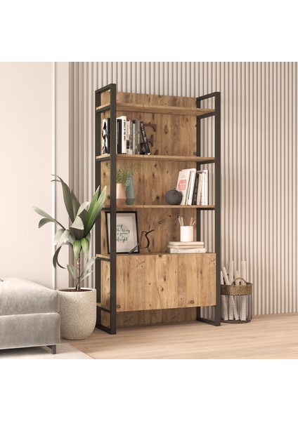 ML6 Iron Metal Aksamlı Kitaplık Kapaklı