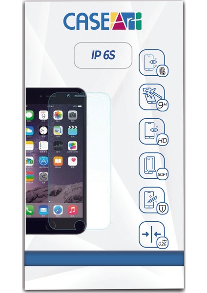 Apple iPhone 6s Kılıf Şeffaf Silikon Kapak ve Ekran Koruyucu Set