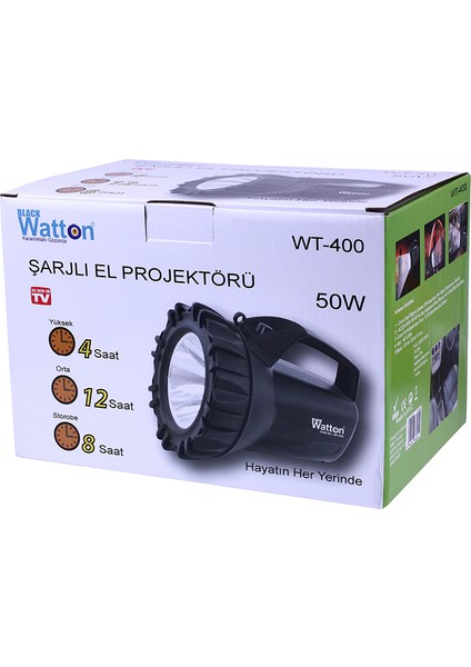 Şarjlı 50 W Büyük Fener Watton WT-400