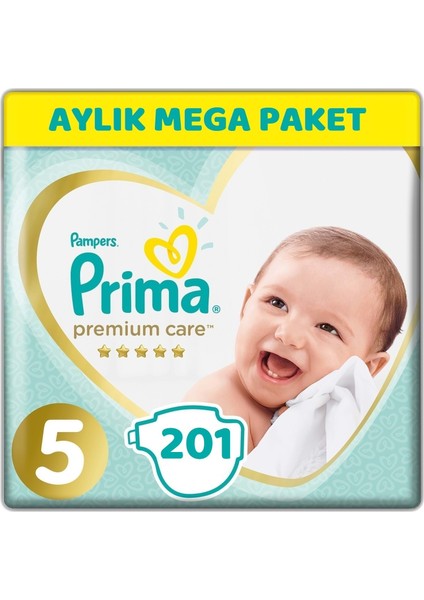 Premium Care Bebek Bezi Beden:5 (11-16KG) Junior 201 Aylık Mega Pk