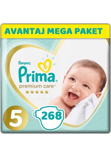 Premium Care Bebek Bezi Beden:5 (11-16KG) Junior 268 Avantaj Mega Pk