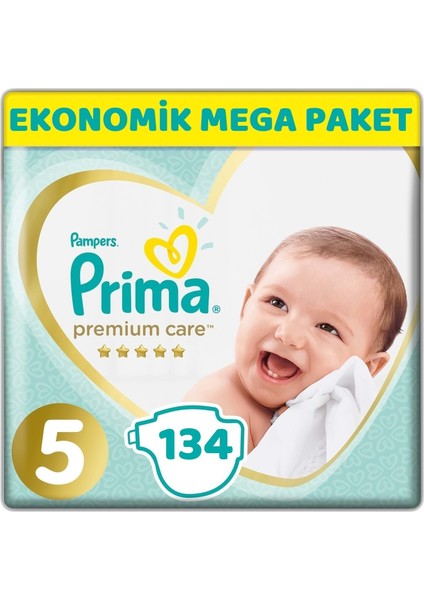 Premium Care Bebek Bezi Beden:5 (11-16KG) Junior 134 Ekonomik Mega Pk