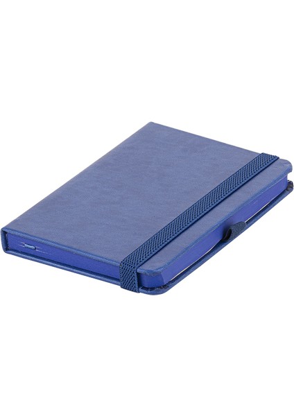 Kenarları Boyalı Konsept Termoderi Kapaklı Not Defteri 9 x 14 cm Lacivert