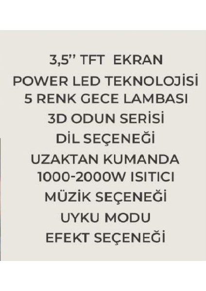 100 cm Elektrikli Şömine