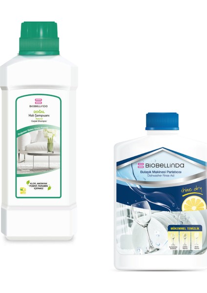 Halı Şampuanı 1000 ml + Bulaşık Makinası Parlatıcısı 450 ml