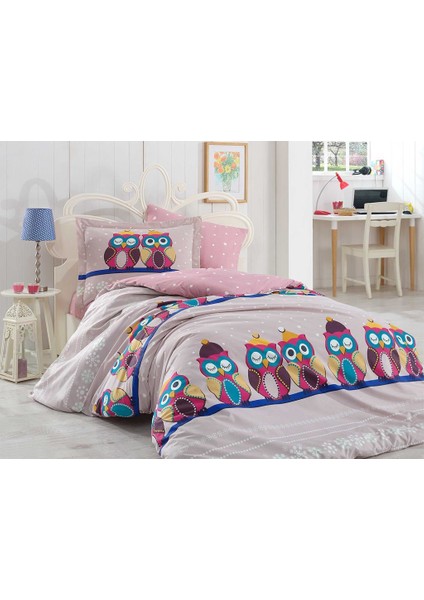 Linda Tek Kişilik Nevresim Takımı Lila