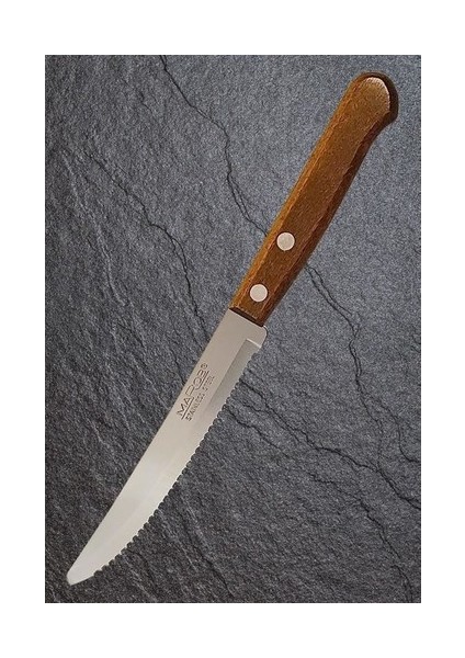 Italyan Marob 12'Li Ahşap Saplı Et/Biftek Bıçağı Seti fiyatları