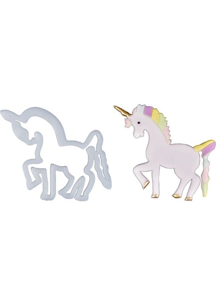 Cakes Party Unicorn Cutter Plastik Kesme Seti