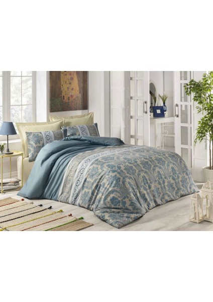 Karen %100 Pamuk Tek Kişilik Nevresim Takımı Mint