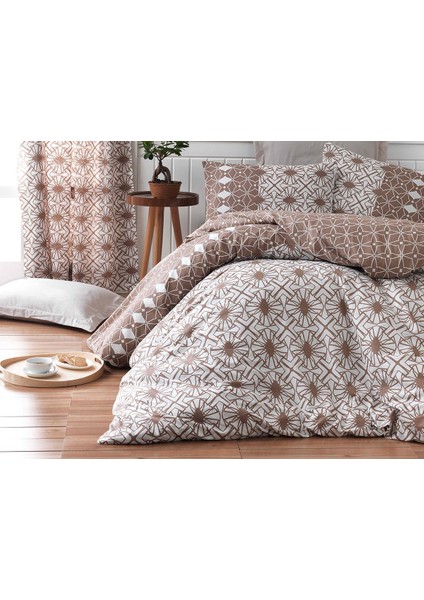 Alize %100 Pamuk Çift Kişilik Nevresim Takımı Kahve