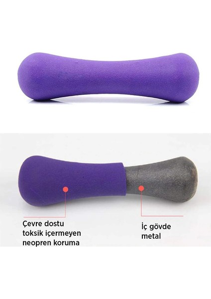 Neopren Dambıl 2X1KG Mor