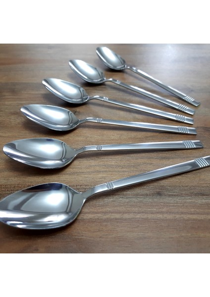 6 Adet Turkuaz Yemek Kaşık