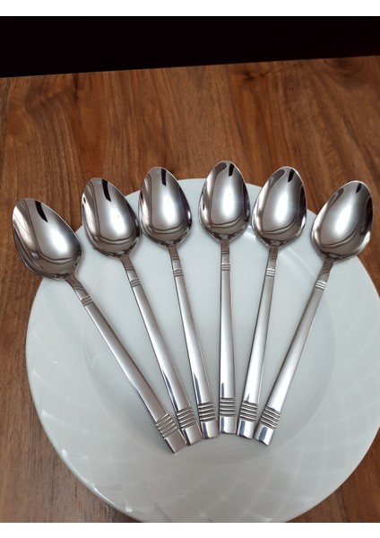 6 Adet Turkuaz Yemek Kaşık