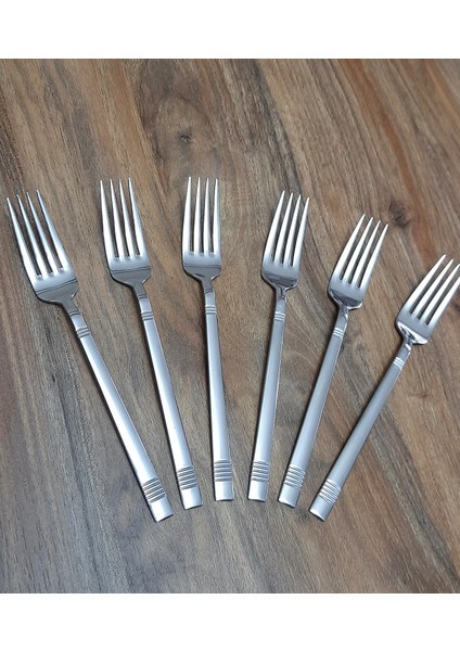 6 Adet Turkuaz Yemek Çatalı