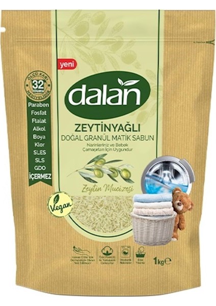 Granül Sabun Tozu Karma Set 1 + 1= 2 kg Bebekler Için Lavanta Esintisi ve Zeytinyağlı