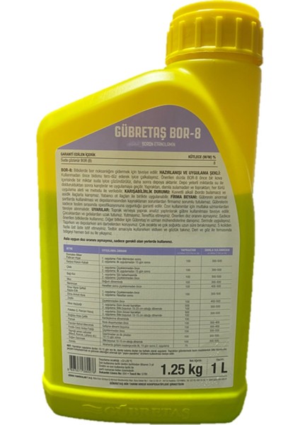 Bor 8 Boron Etanolamin Meyve Sebze Bahçe Çiçek Bitki Besini Suda Çözünür Sıvı Bor Gübresi 1 Lt fiyatları