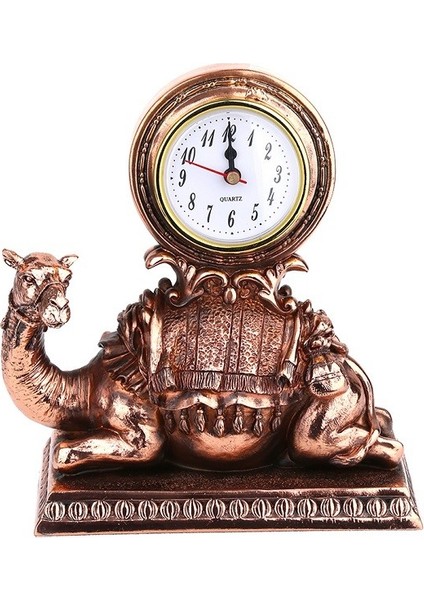 Lucky Art 029 Bakır Deve Figürlü Masa Saati 19 cm