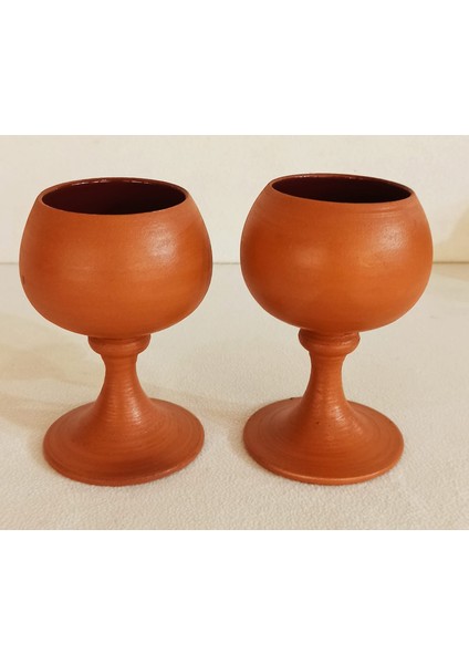 Naturel Ikili Içi Sırlı Kadeh (Kahverengi) fiyatları