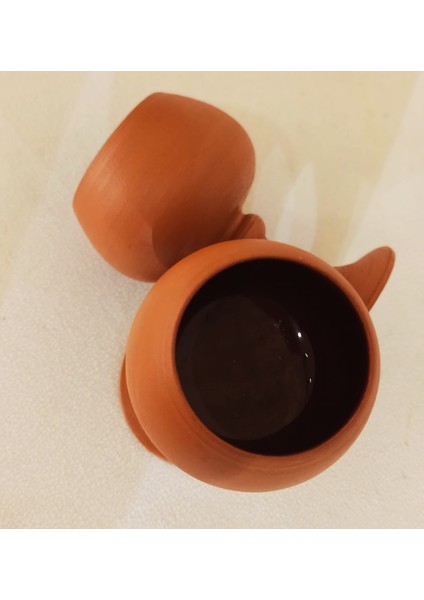 Naturel Ikili Içi Sırlı Kadeh (Kahverengi) modelleri