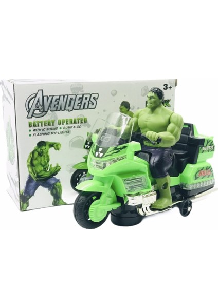 Avengers Hulk Motosiklet Müzikli ve Işıklı