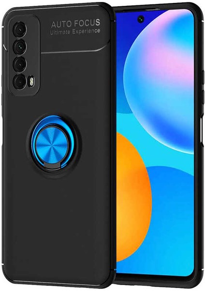Huawei P Smart 2021 Kılıf Kamera Çıkıntılı Renkli Yüzüklü Standlı Mıknatıslı Kapak (Ravel) fiyatları