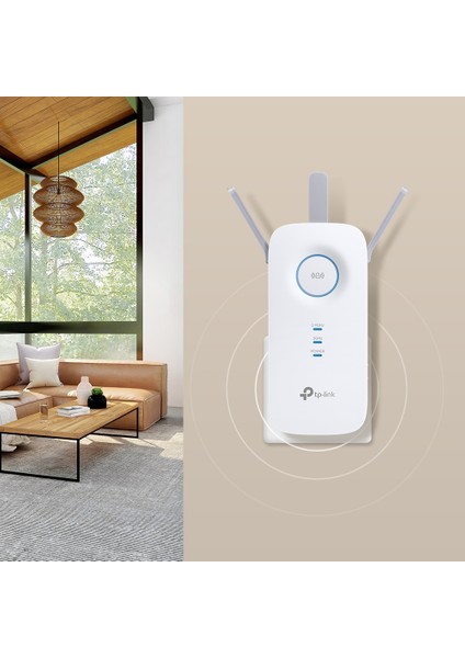 TP-Link RE550, AC1900 Mbps, 1 Gigabit Bağlantı Noktalı Wi-Fi Güçlendirici/Hotspot, Access Point Modu, Tüm Wi-Fi Yönlendiriciler ile Çalışır, Wi-Fi 5 Menzil Genişletici