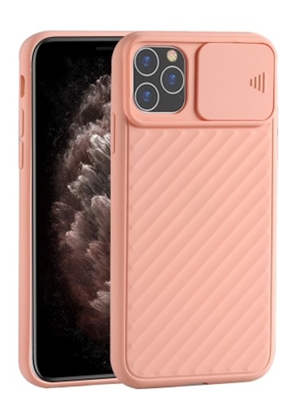 Apple İphone 11 Pro 5.8 Kılıf Kamera Kapatan Koruyucu Sürgülü Kılıf Al32168 Pembe