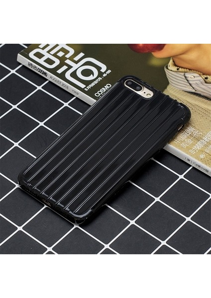 Apple İphone 8 Plus 7Plus Trunk Lines İnce Soft Silikon Kılıf Al32257 Siyah fiyatları