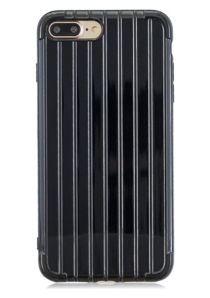 Apple İphone 8 Plus 7Plus Trunk Lines İnce Soft Silikon Kılıf Al32257 Siyah fırsatları