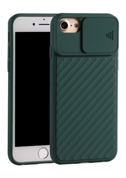 Apple İphone 87 Se 2020 Kılıf Kamera Kapatan Koruyucu Sürgülü Kılıf Al32167 Yeşil